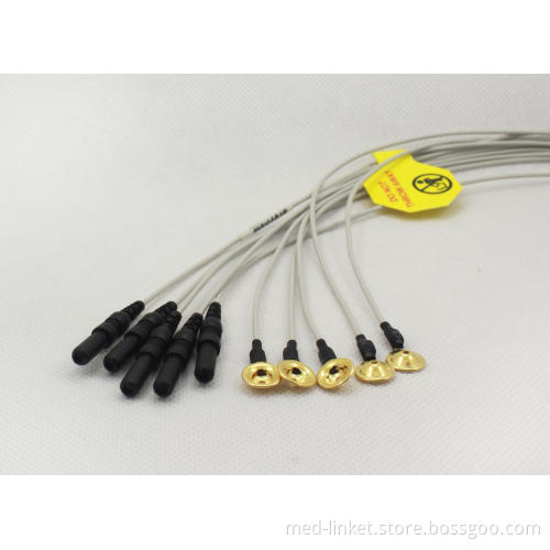 EEG electrodes,EEG cable,gold plated copper cap